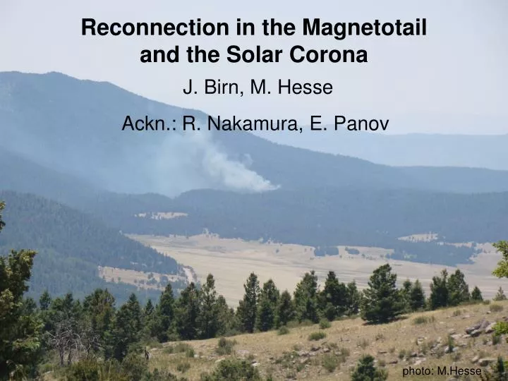 reconnection in the magnetotail and the solar corona