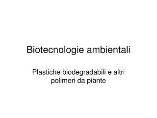 Biotecnologie ambientali
