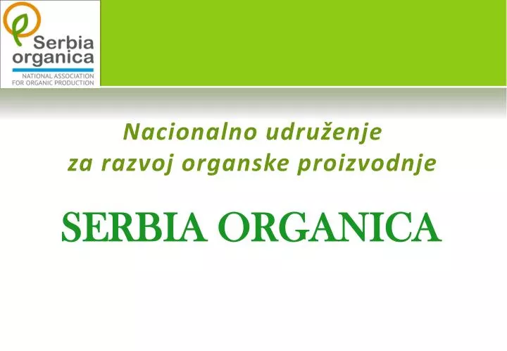 nacionalno udru enje za razvoj organske proizvodnje