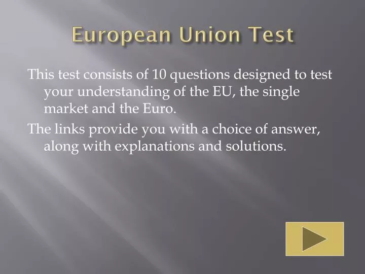 european union test