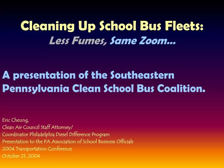 cleaning up school bus fleets less fumes same zoom