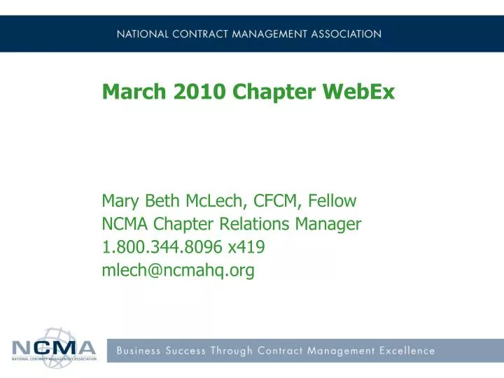 march 2010 chapter webex