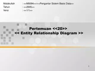 pertemuan 20 entity relationship diagram