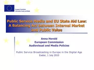 Anna Herold European Commission Audiovisual and Media Policies