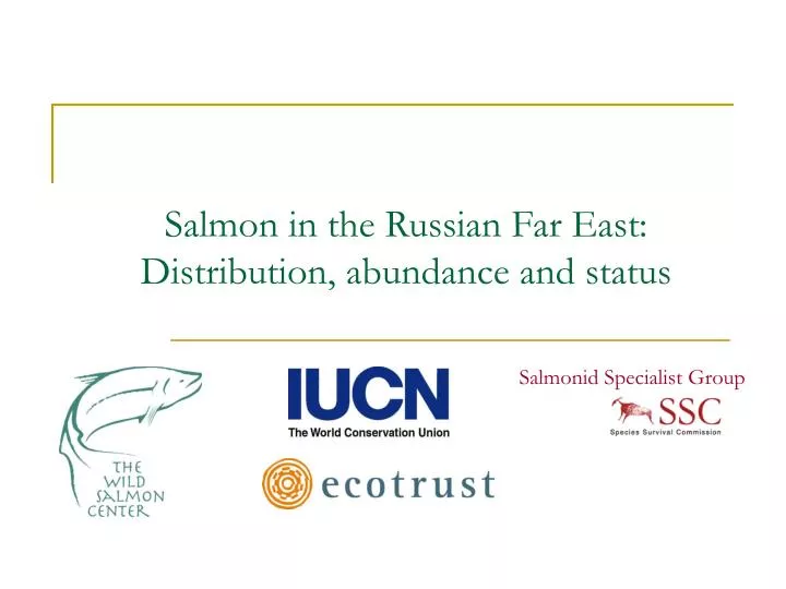 salmon in the russian far east distribution abundance and status