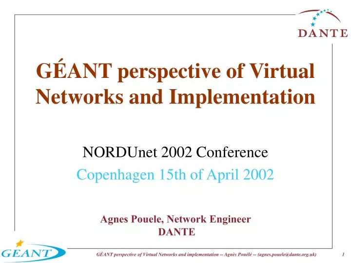 g ant perspective of virtual networks and implementation