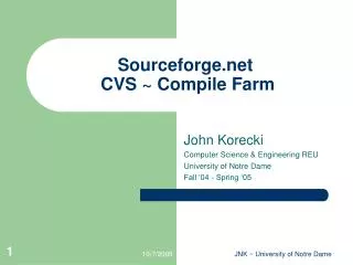 Sourceforge CVS ~ Compile Farm
