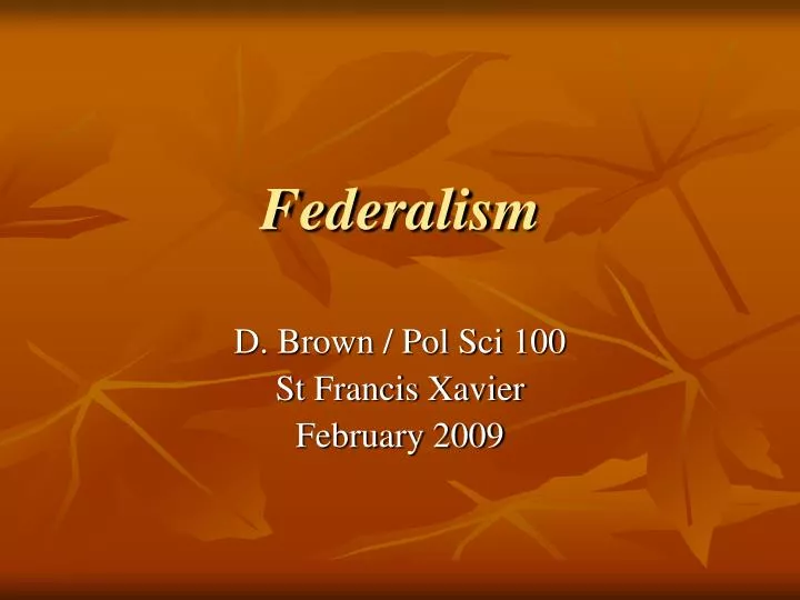 federalism