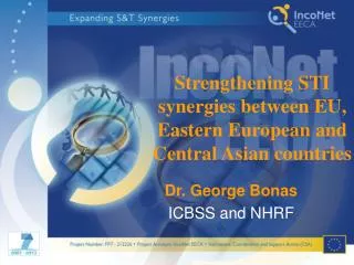 Strengthening STI synergies between EU, Eastern European and Central Asian countries