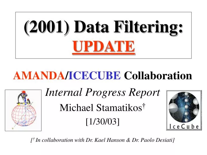 2001 data filtering update