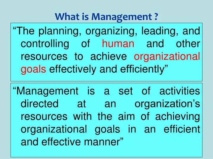 what is management