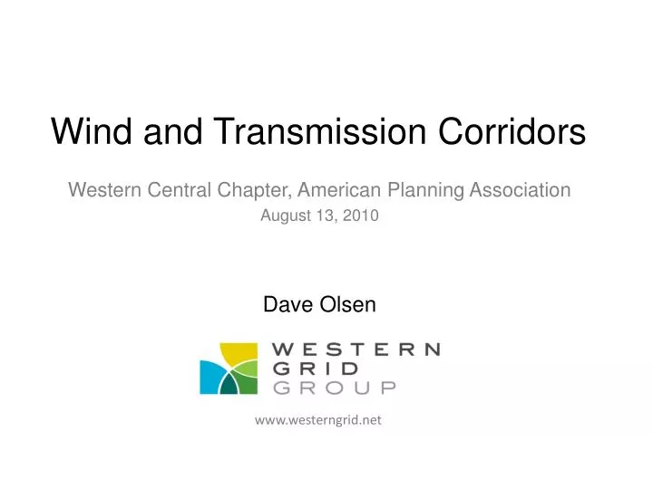 wind and transmission corridors