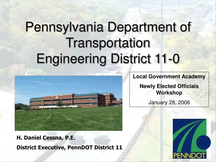 pennsylvania department of transportation engineering district 11 0