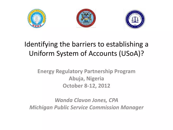 identifying the barriers to establishing a uniform system of accounts usoa