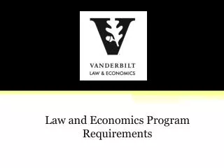 Law and Economics Program Requirements
