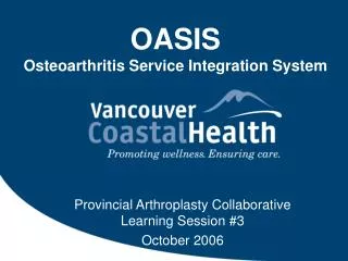 OASIS Osteoarthritis Service Integration System