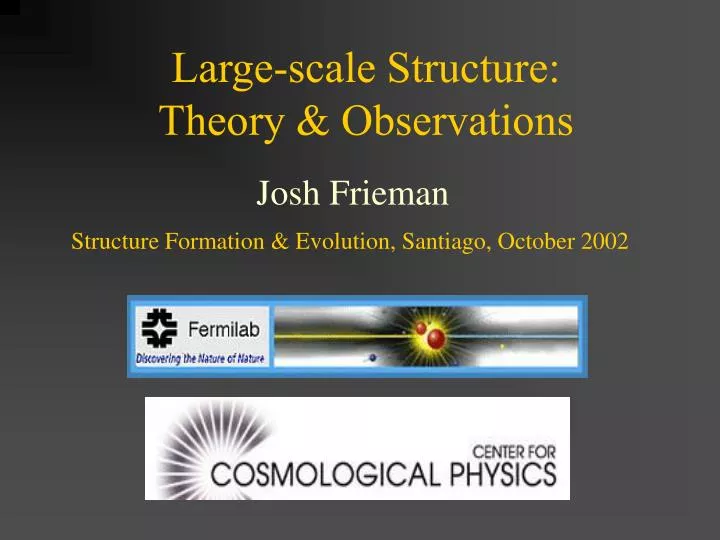 large scale structure theory observations