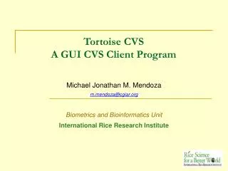 Tortoise CVS A GUI CVS Client Program