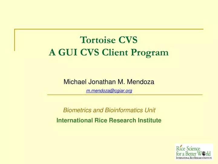 tortoise cvs a gui cvs client program
