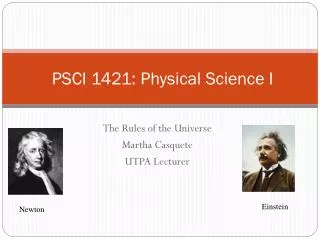 PSCI 1421: Physical Science I