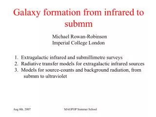 Galaxy formation from infrared to submm