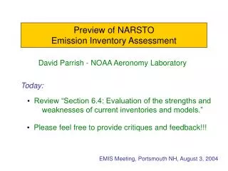 David Parrish - NOAA Aeronomy Laboratory