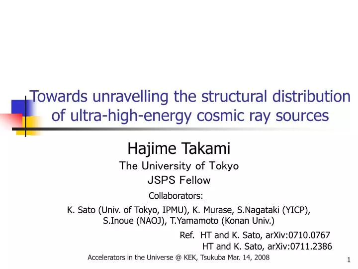 towards unravelling the structural distribution of ultra high energy cosmic ray sources