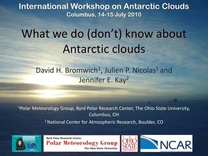 what we do don t know about antarctic clouds