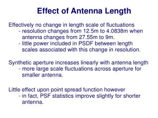 Effect of Antenna Length