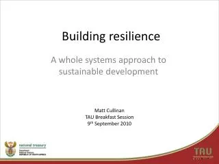 Building resilience