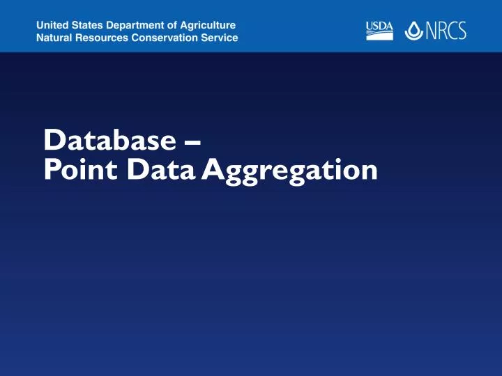 database point data aggregation