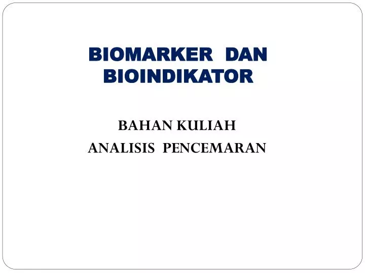 biomarker dan bioindikator