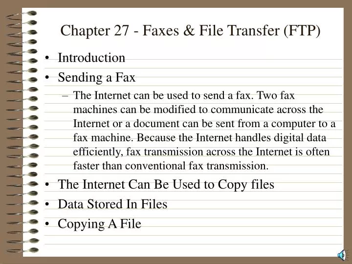 chapter 27 faxes file transfer ftp