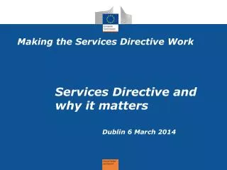 Making the Services Directive Work