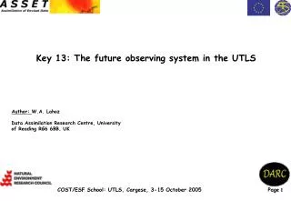 Key 13: The future observing system in the UTLS