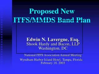 Proposed New ITFS/MMDS Band Plan