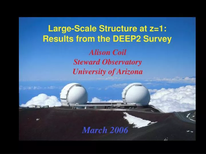 large scale structure at z 1 results from the deep2 survey