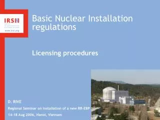Basic Nuclear Installation regulations