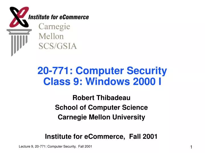 20 771 computer security class 9 windows 2000 i