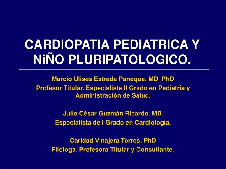 cardiopatia pediatrica y ni o pluripatologico