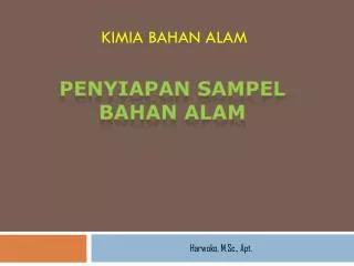 kimia bahan alam
