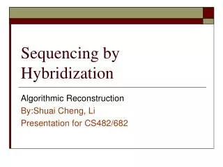 Sequencing by Hybridization