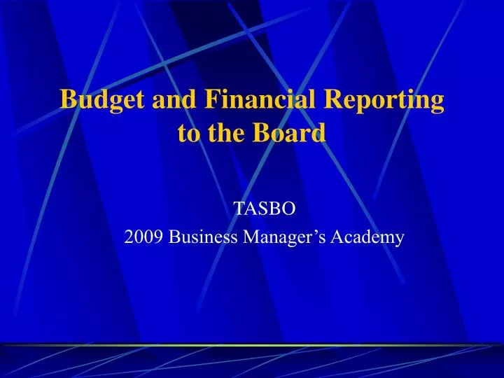 tasbo 2009 business manager s academy