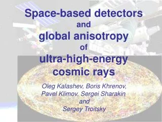 Space-based detectors and global anisotropy of ultra-high-energy cosmic rays