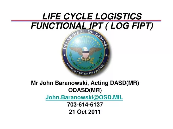 life cycle logistics functional ipt log fipt