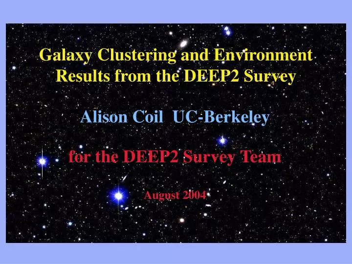 galaxy clustering and environment results from the deep2 survey
