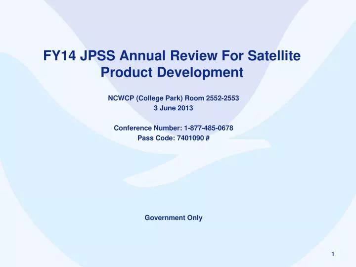 fy14 jpss annual review for satellite product development