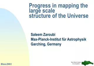Progress in mapping the large scale structure of the Universe
