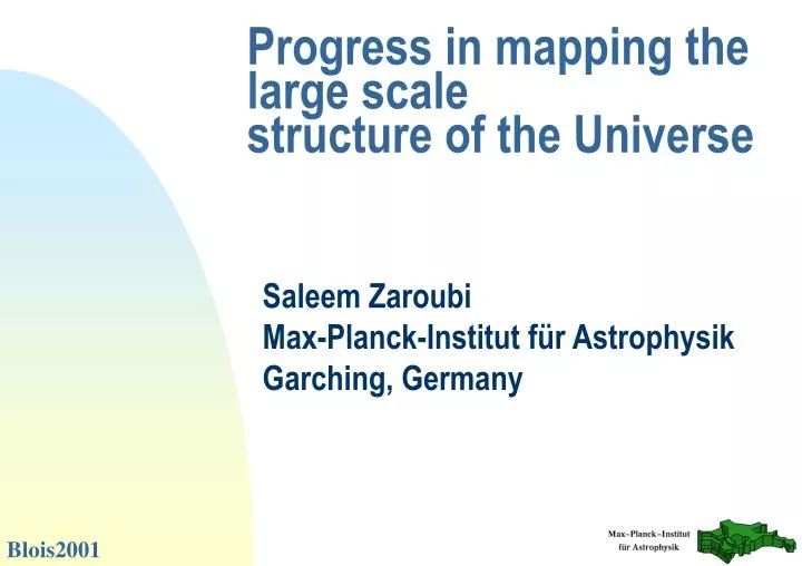 progress in mapping the large scale structure of the universe