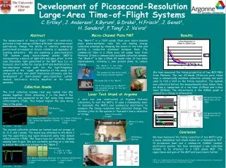 Development of Picosecond-Resolution Large-Area Time-of-Flight Systems